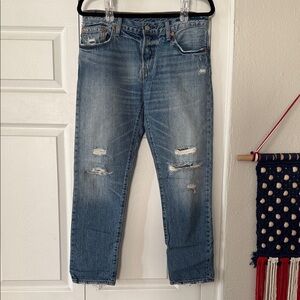Levi’s Women’s Blue Distressed Jeans